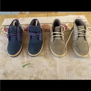 2-UGG’s Australia Chukka Boots Suede Canvas Women’s Size 5…Grey & Blue